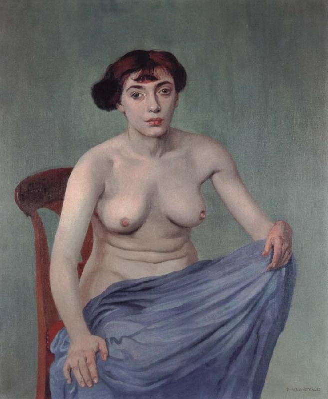 Felix Vallotton Torso with blue cloth oil painting picture